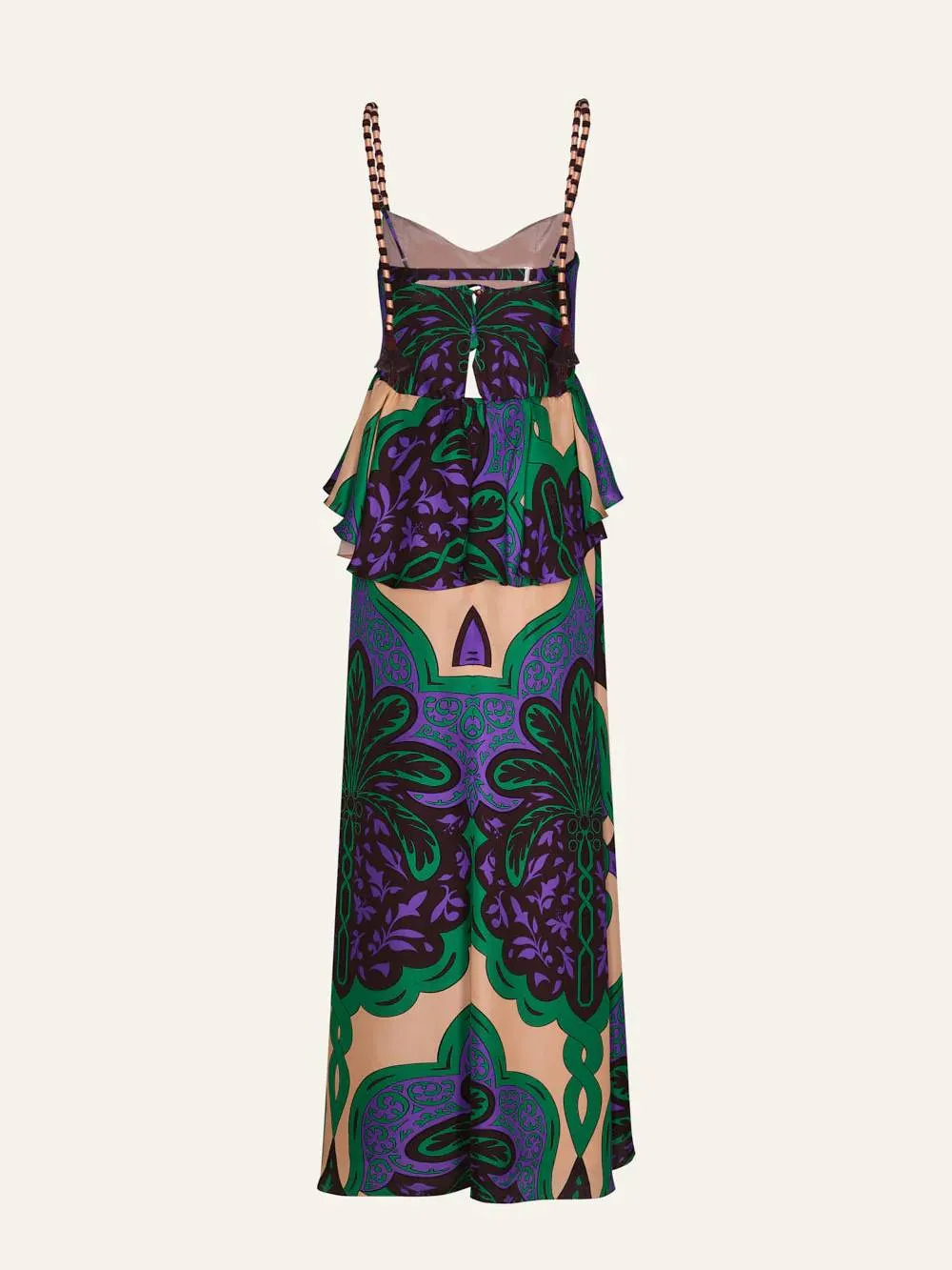 Unique Printed Suspender Maxi Dress