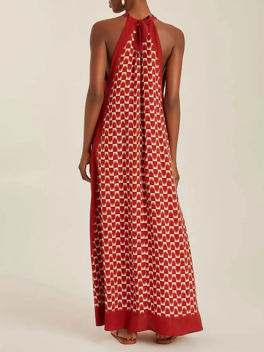 Elegant And Unique Pattern Off Shoulder Printed Maxi Dress