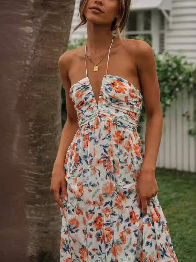 Floral-Print Maxi Dress