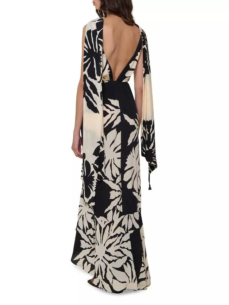 Unique Printed Suspender Maxi Dress