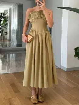 Vintage Tube Top Suspender Dress