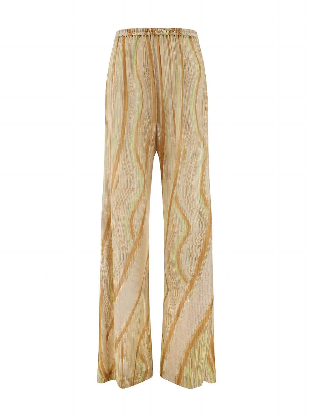 Loose Wave-Striped Printed Cardigan Maxi Dress