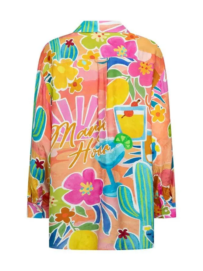 Flower Cactus Print Shirt