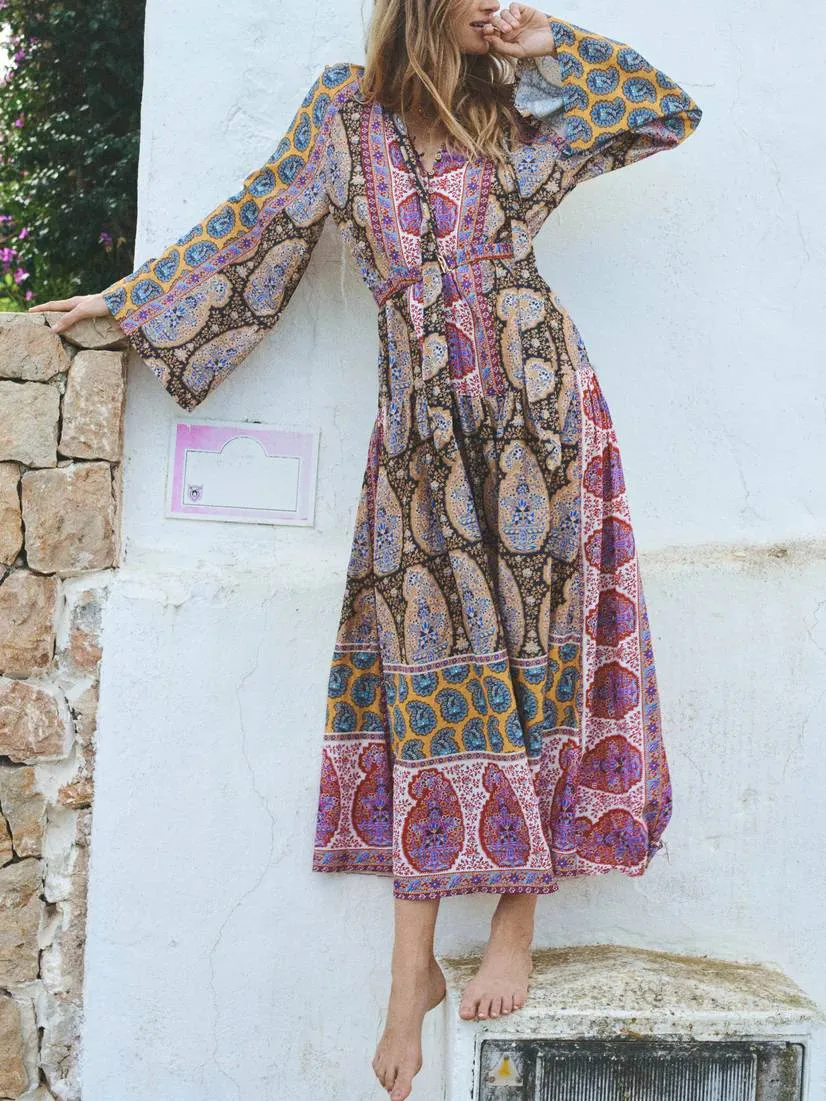 Unique Printed Maxi Dress