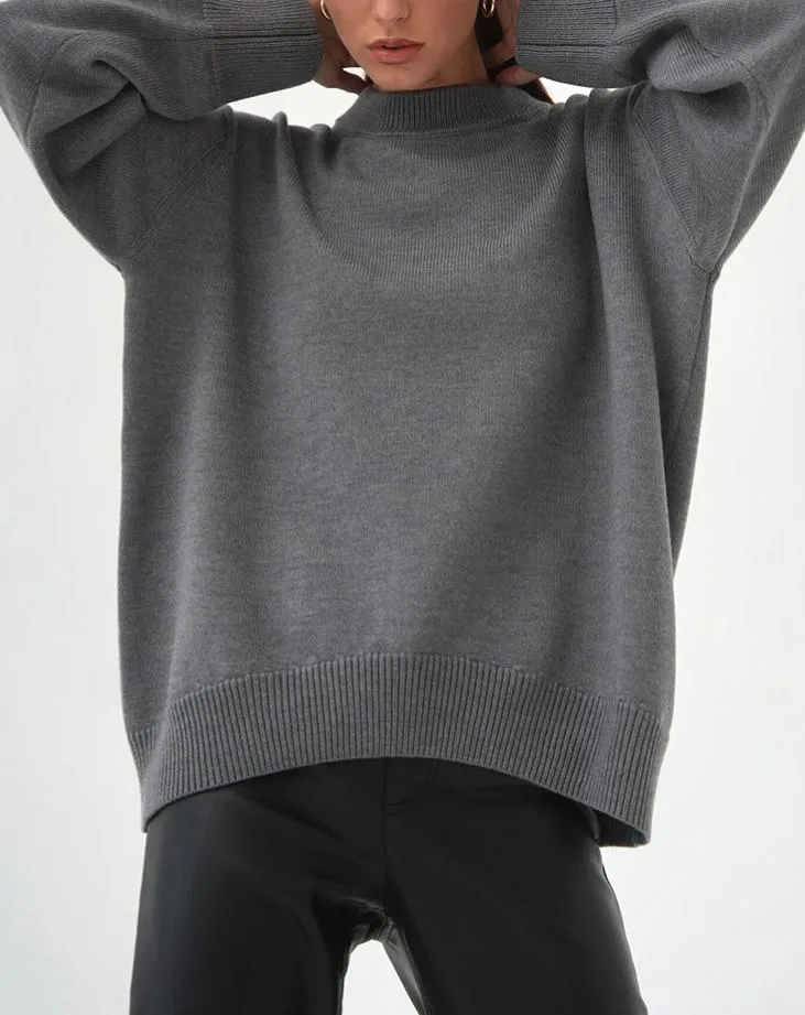 All-Match Casual Crewneck Knit Sweater