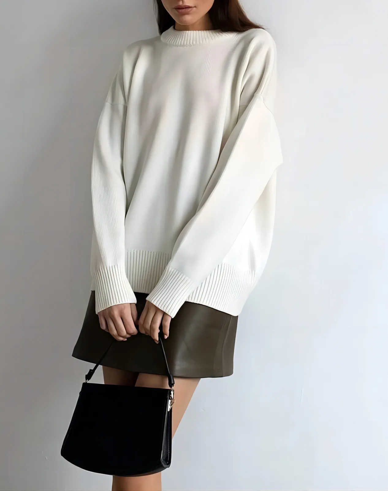 All-Match Casual Crewneck Knit Sweater