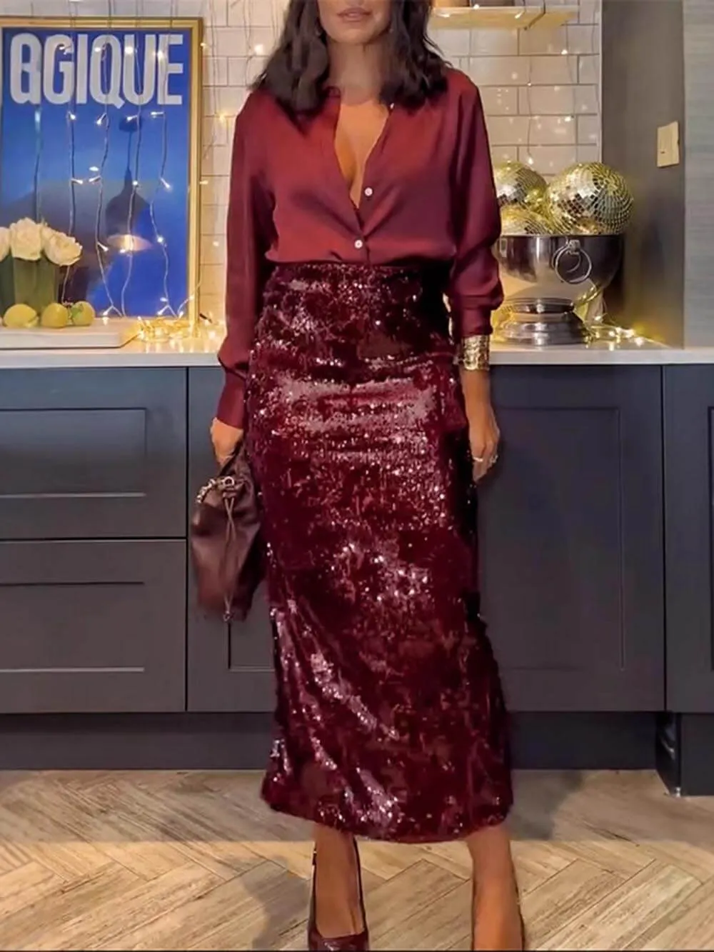 Classic Sequin Casual Party Skirt