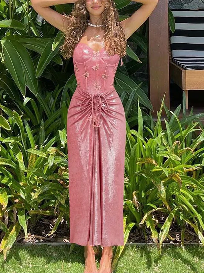 Sweetie Butterfly Embellished Pleated Skirt