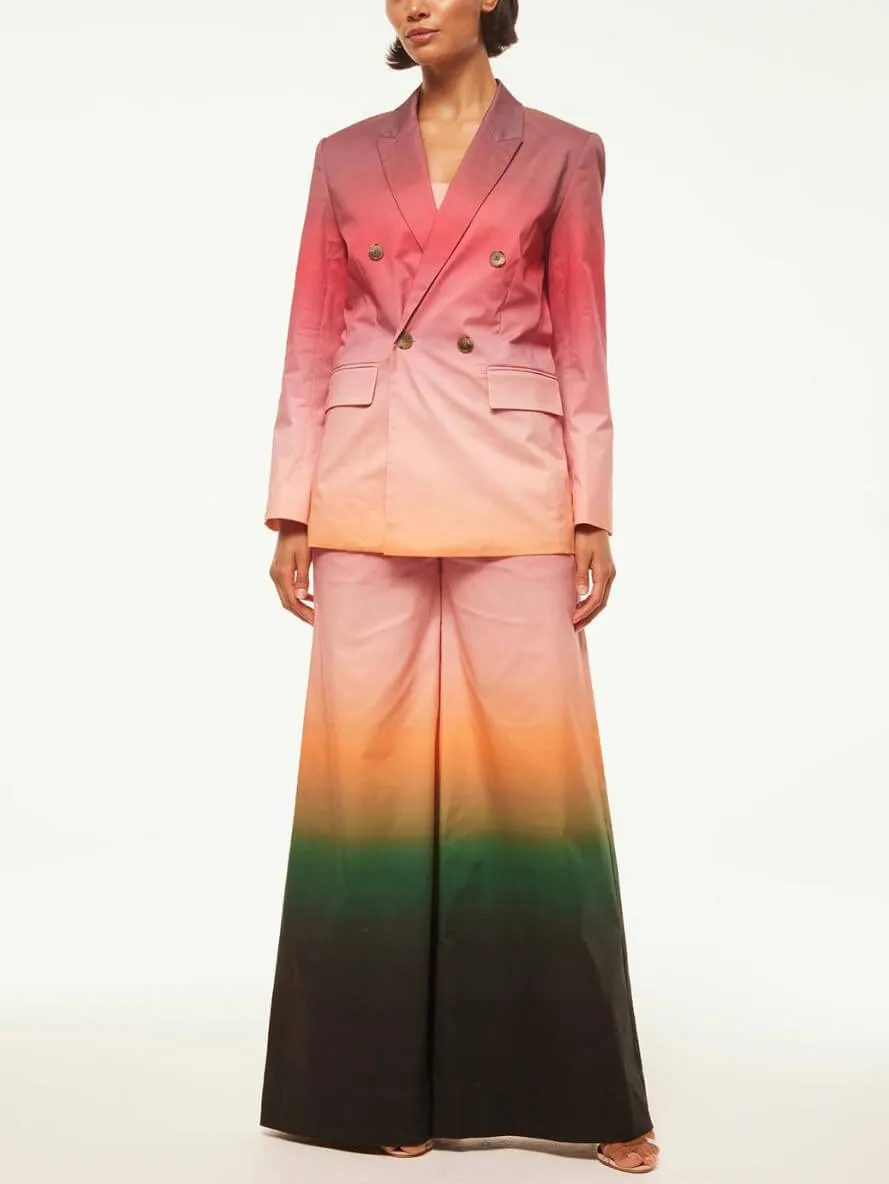 Temperament Gradient Print Suit Jacket