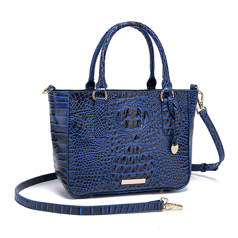 Women's Retro Bag Brahman Crocodile Carry-on Underarm Crossbody Tote Bag