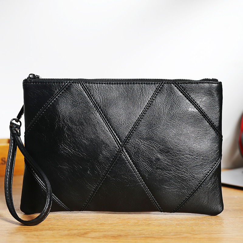 New Korean Fashion Diamond Pattern Plaid Clutch