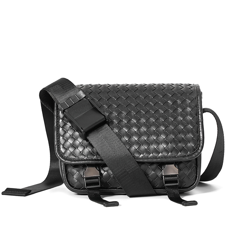 Men's Fashion Casual Woven Shoulder Slung Small Square Bag