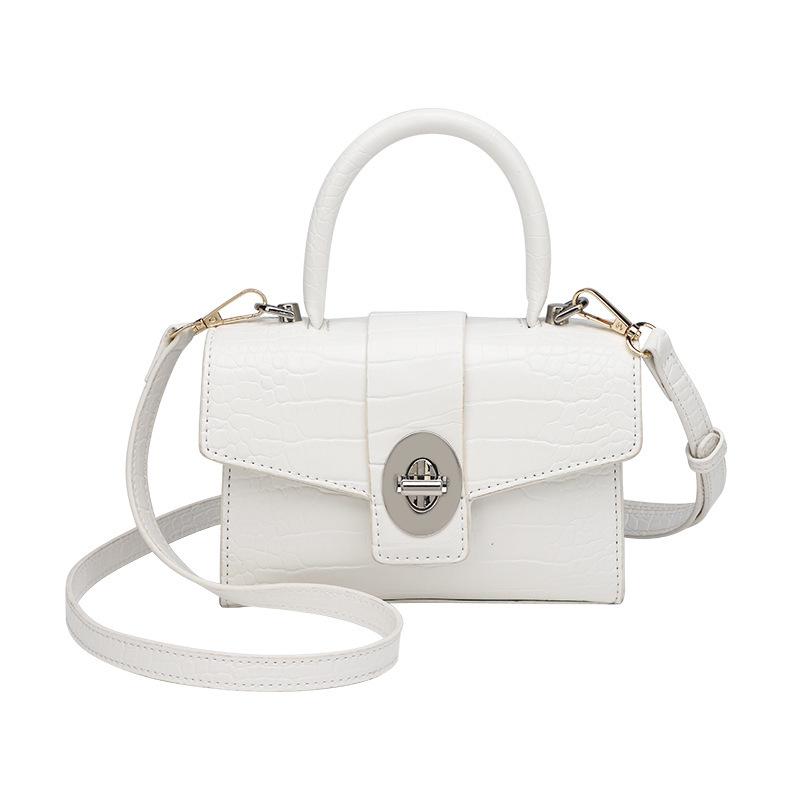 Retro Simple Small Square Bag Casual Handbag Stone Pattern Fashion Foreign Style Shoulder Messenger Bag Ladies Bag