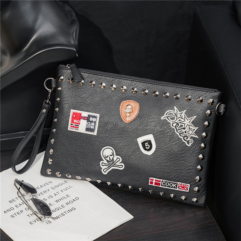 New Original Black Rivet Single Shoulder Crossbody Bag