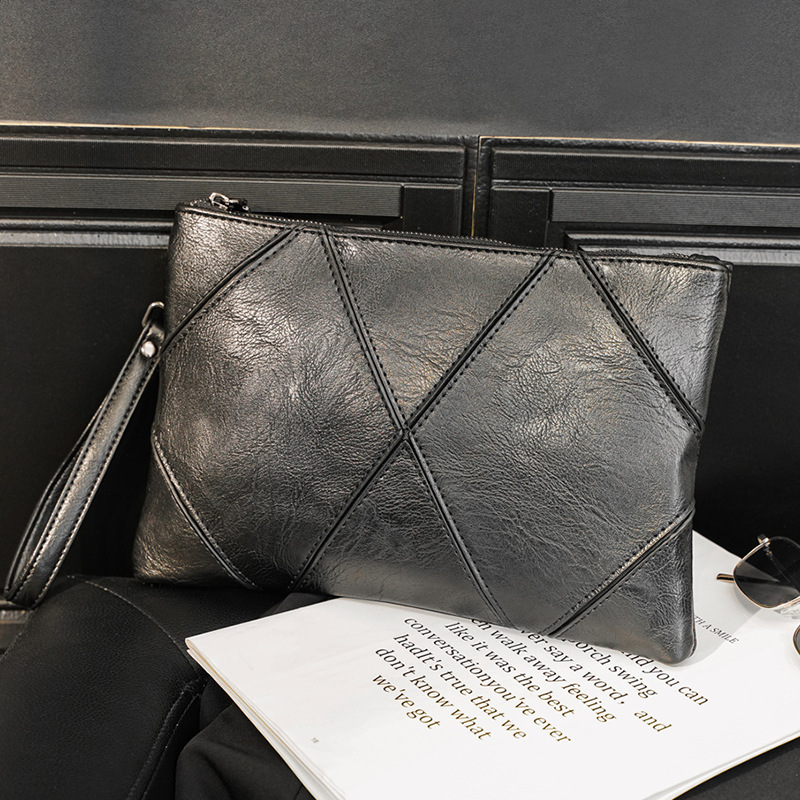 New Korean Fashion Diamond Pattern Plaid Clutch