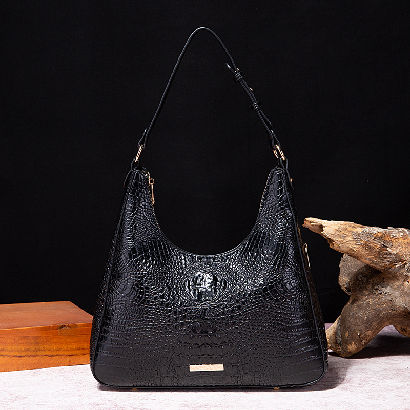 Vintage Multicolor Brahman Crocodile Portable Underarm Bag