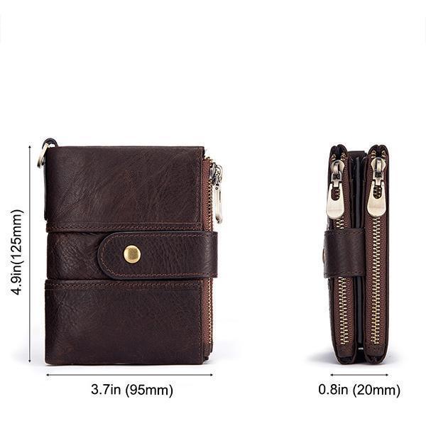 GenuineLeather Anti-theft Retro Wallet