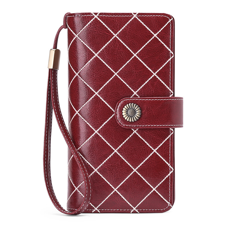 Leather Wallet Ladies Long Large Capacity