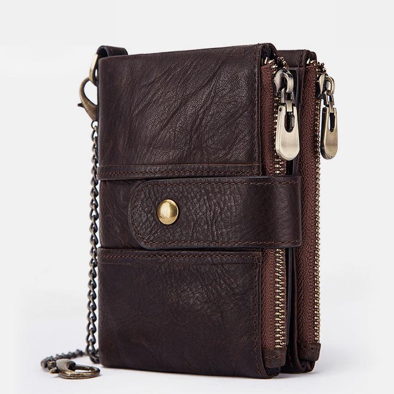 GenuineLeather Anti-theft Retro Wallet