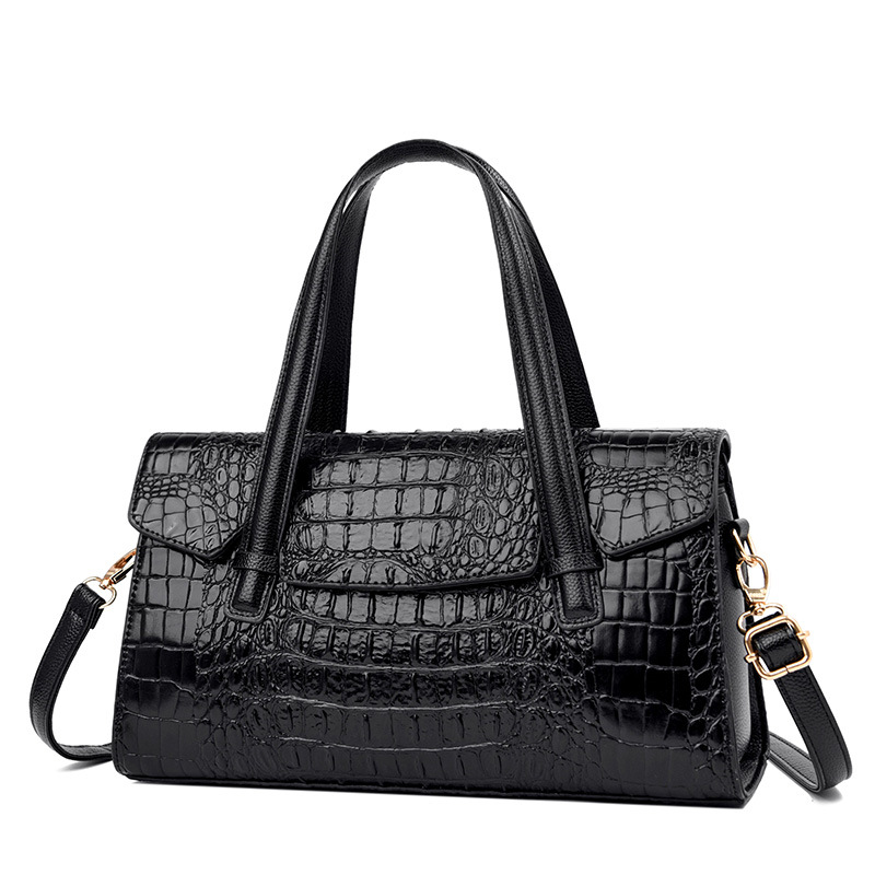 Ladies Fashion Crocodile Large Shoulder Crossbody Tote