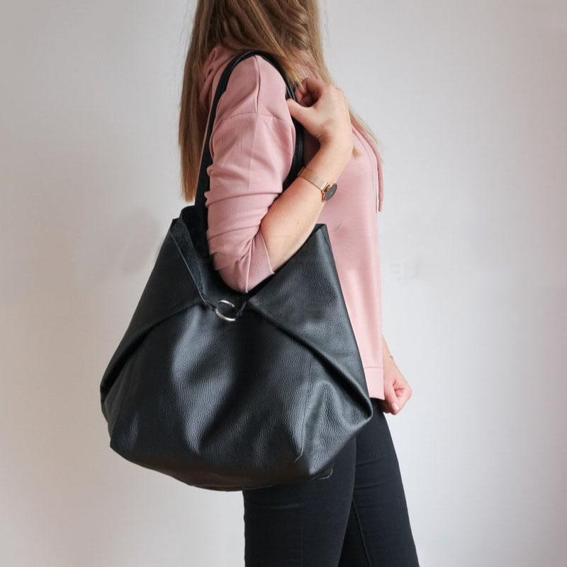 Oil Wax Leather Large Capacity Tote Bag