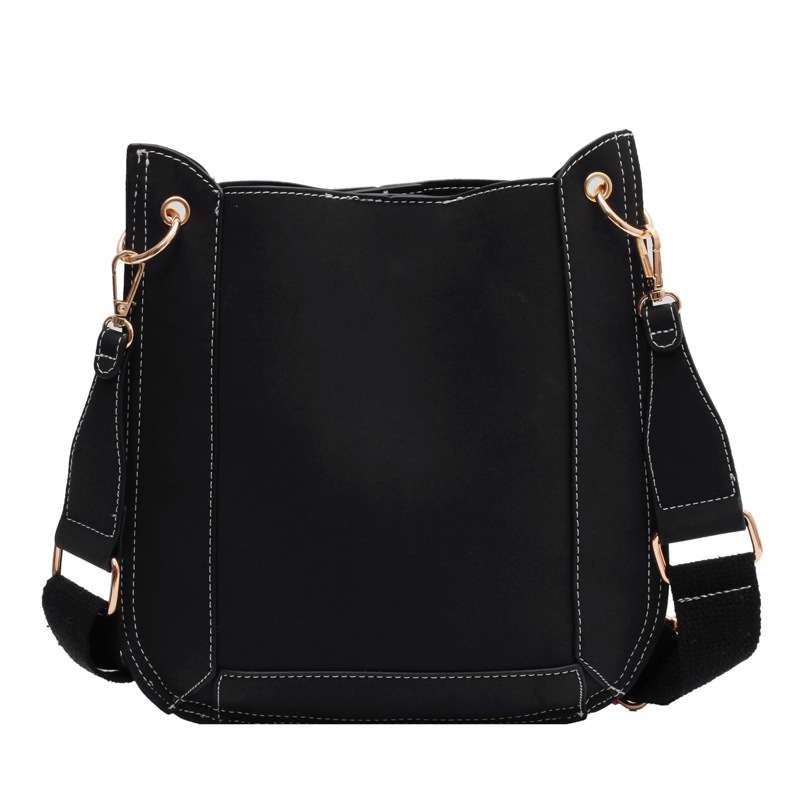 Frosted Shoulder Bag Retro Simple Stitching Messenger Bag