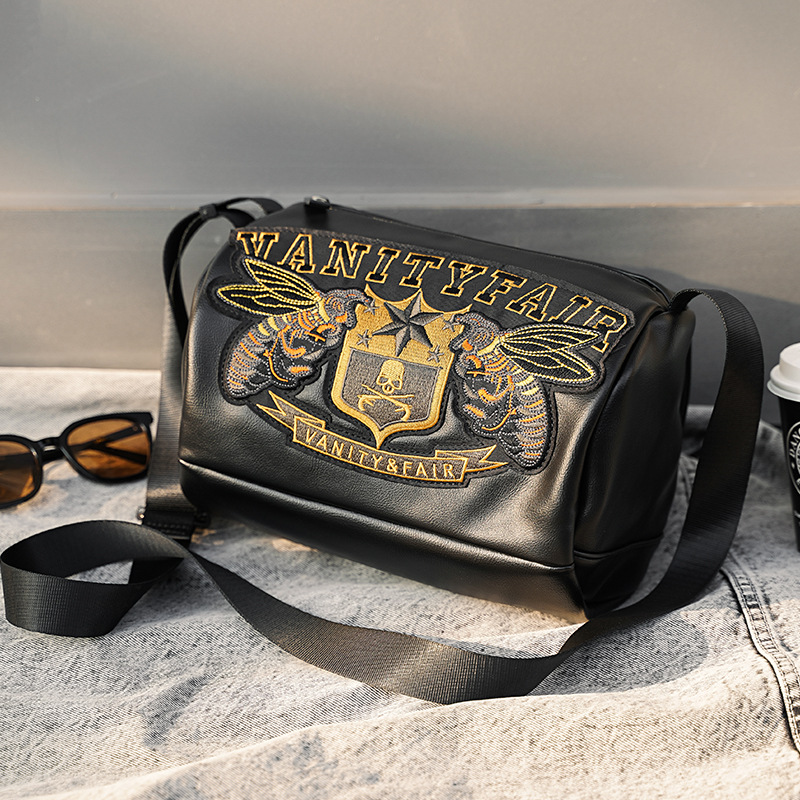 Fashion Embroidered Street Youth Riding Small Satchel