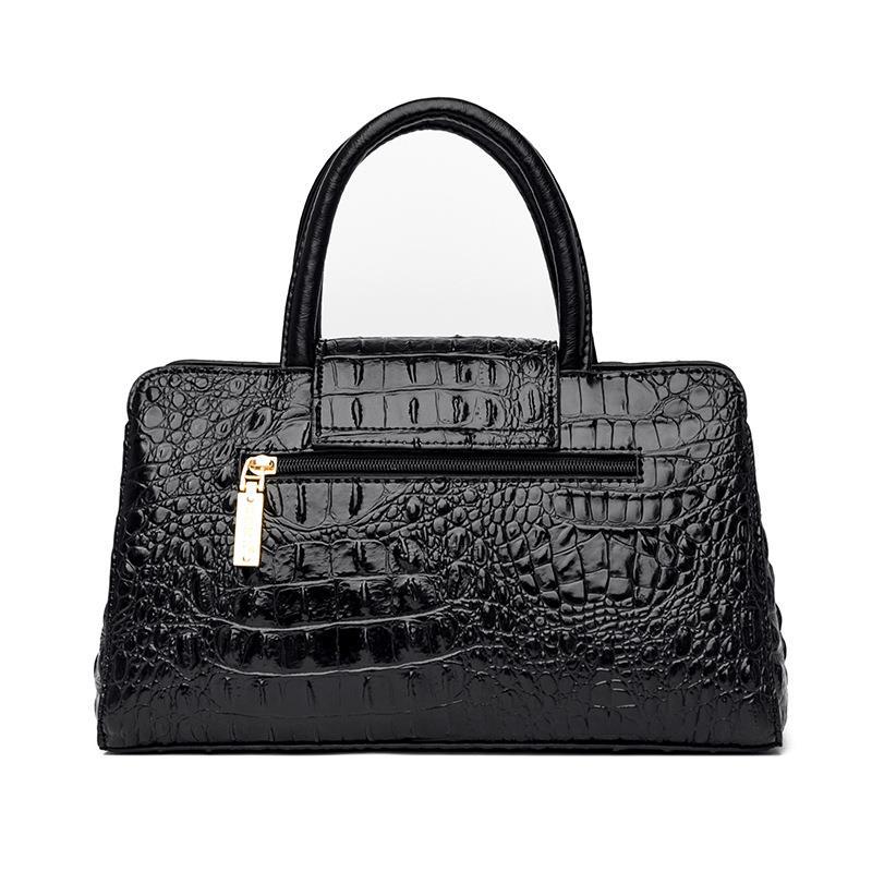 New Retro High Quality Crocodile-Print Ladies Handheld One-Shoulder Tote