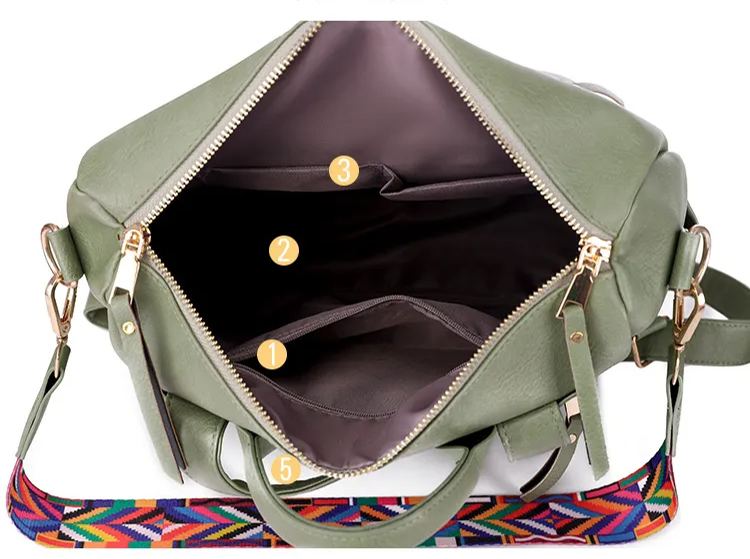 Multipurpose Design Backpack Purses Shoulder Bag PU Leather Travel bag