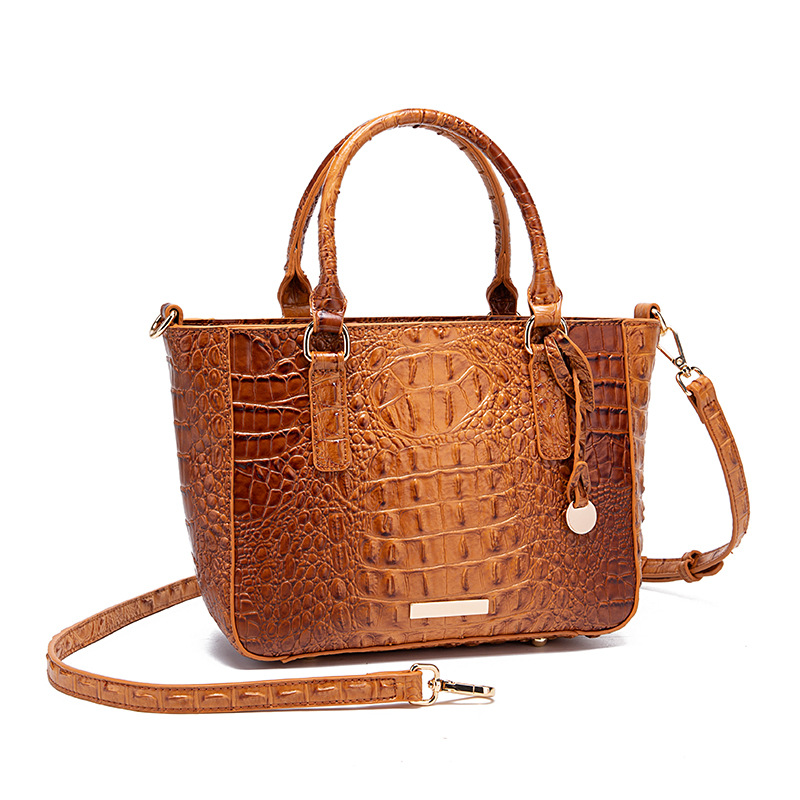 Women's Retro Bag Brahman Crocodile Carry-on Underarm Crossbody Tote Bag