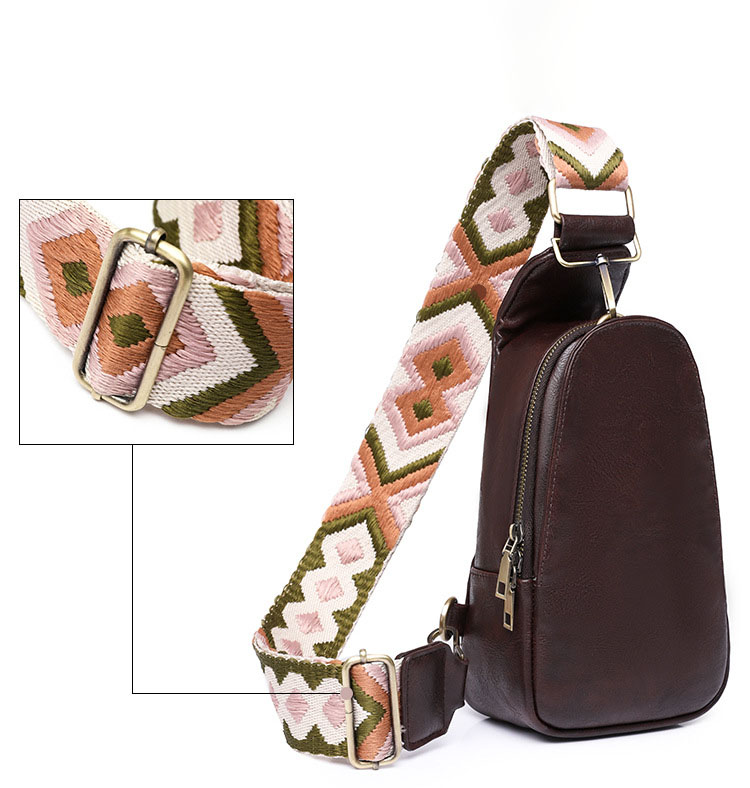 Women PU Leather Sling Bag Small Crossbody Sling Backpack