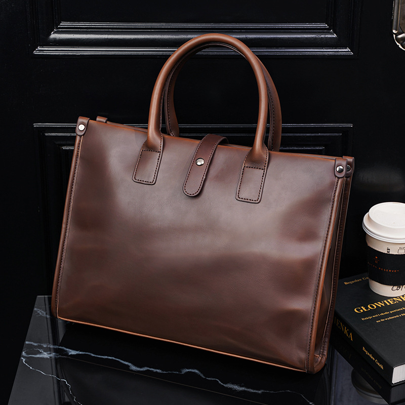 Men's Casual Retro Business Trip Shoulder Cross Briefcase