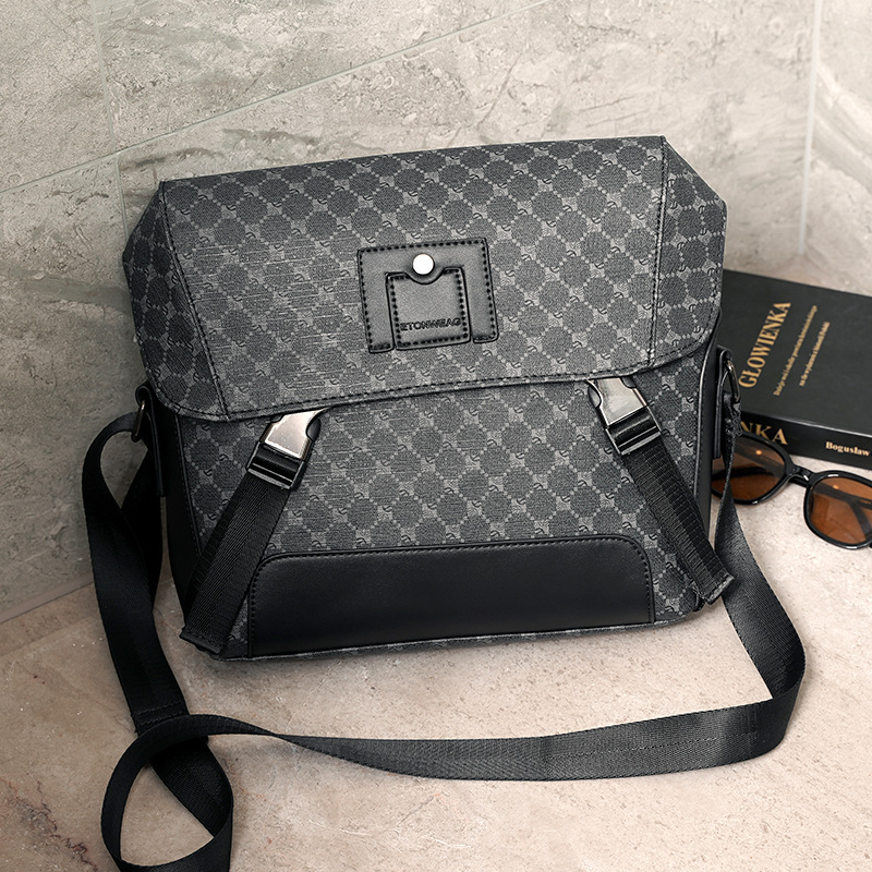 Large Capacity Tide Brand High Quality Men's Commuter Single Shoulder Crossbody Bag