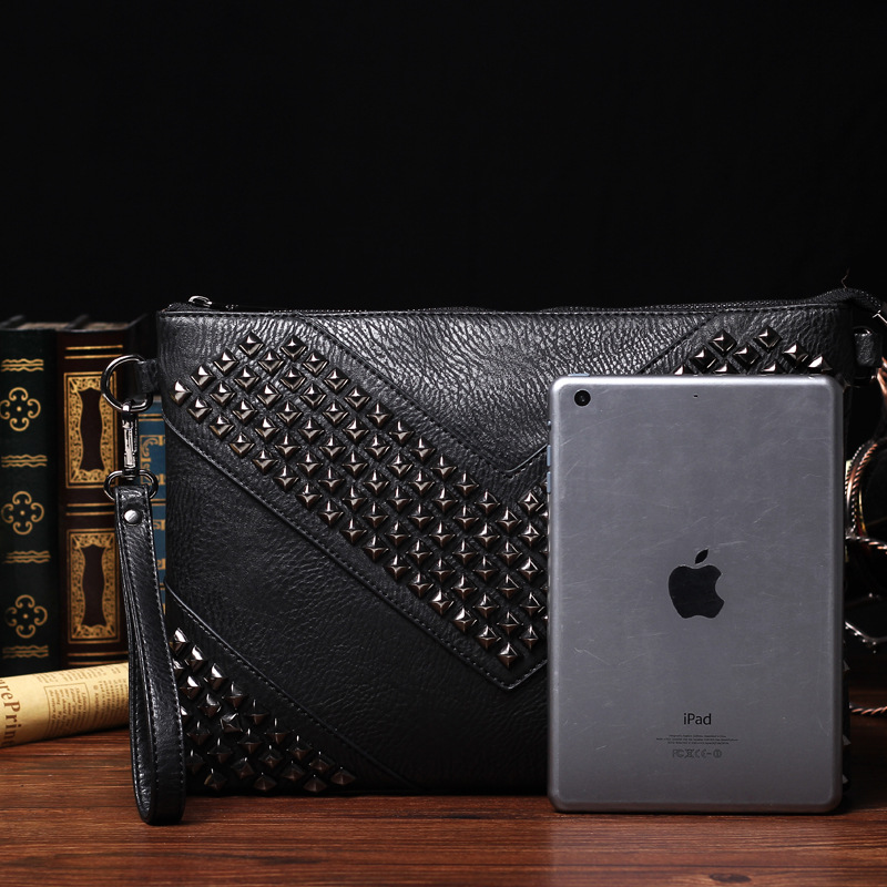 Fashion Korean Fashion Rivet Unisex Clutch Bag