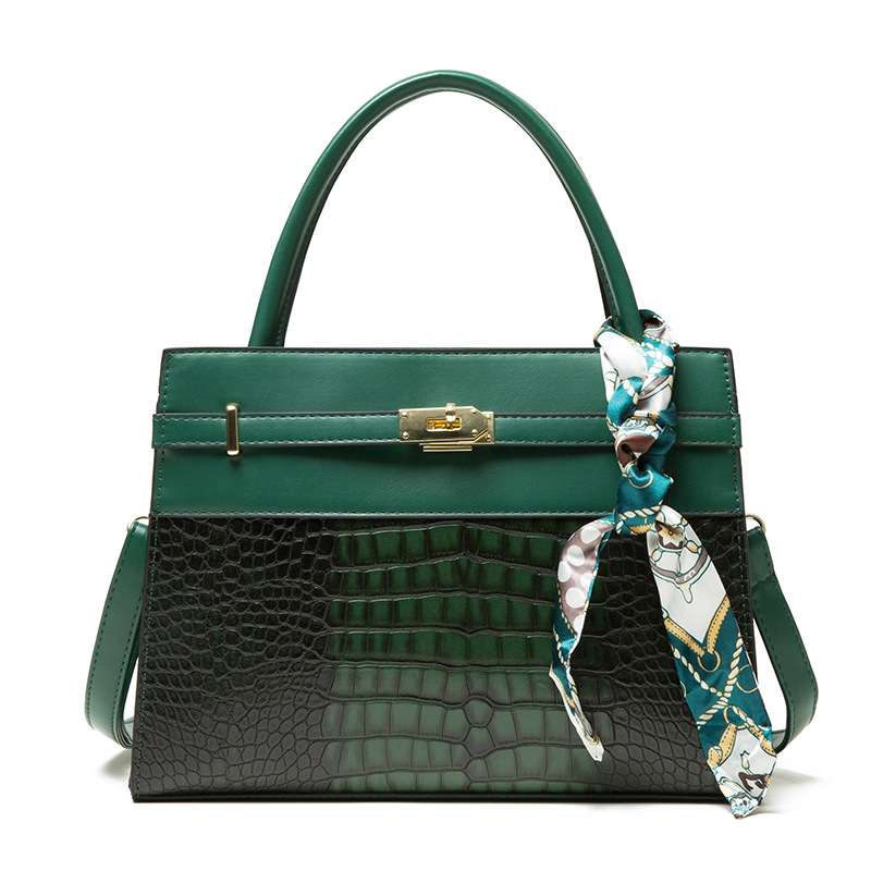 Retro Handbag Fashion Atmosphere Crocodile Line Commuter Crossbody Bag