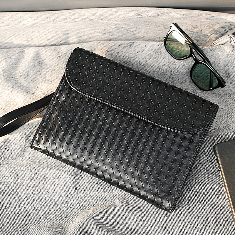 Large Capacity Tide Brand Men's Classic Joker Hand-woven Hand-held Envelope File Bag