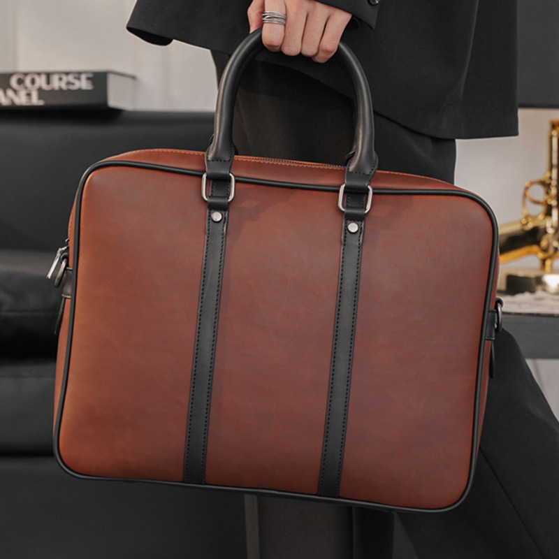 New Fashion Light Business Cross Retro Portable Shoulder Document Diagonal Bag