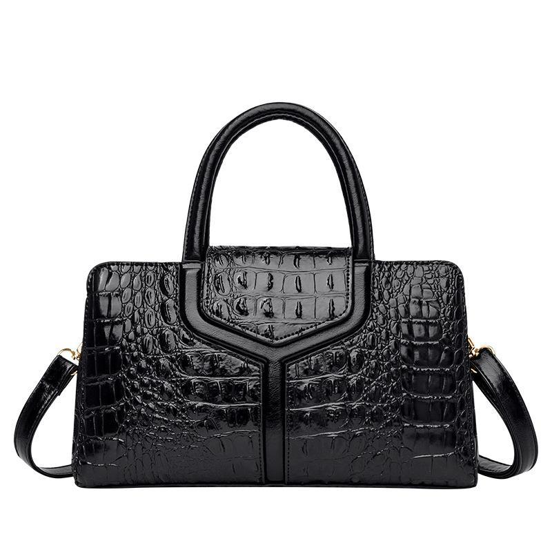 New Retro High Quality Crocodile-Print Ladies Handheld One-Shoulder Tote