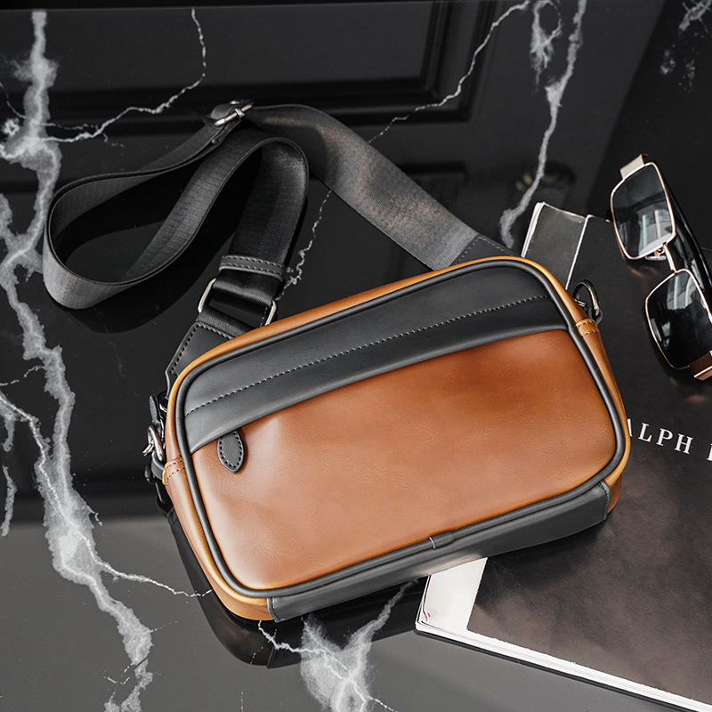 Men's Fashion Retro Fashion Brand Simple Joker Small Square Bag