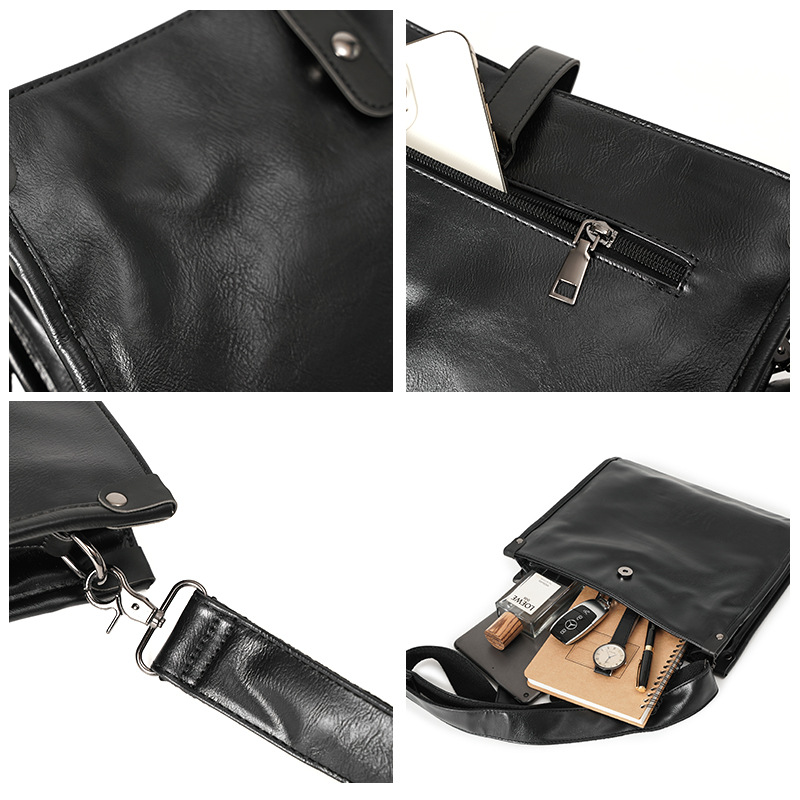 New Fashion Joker Men's Commuter Crossbody Small Square Bag