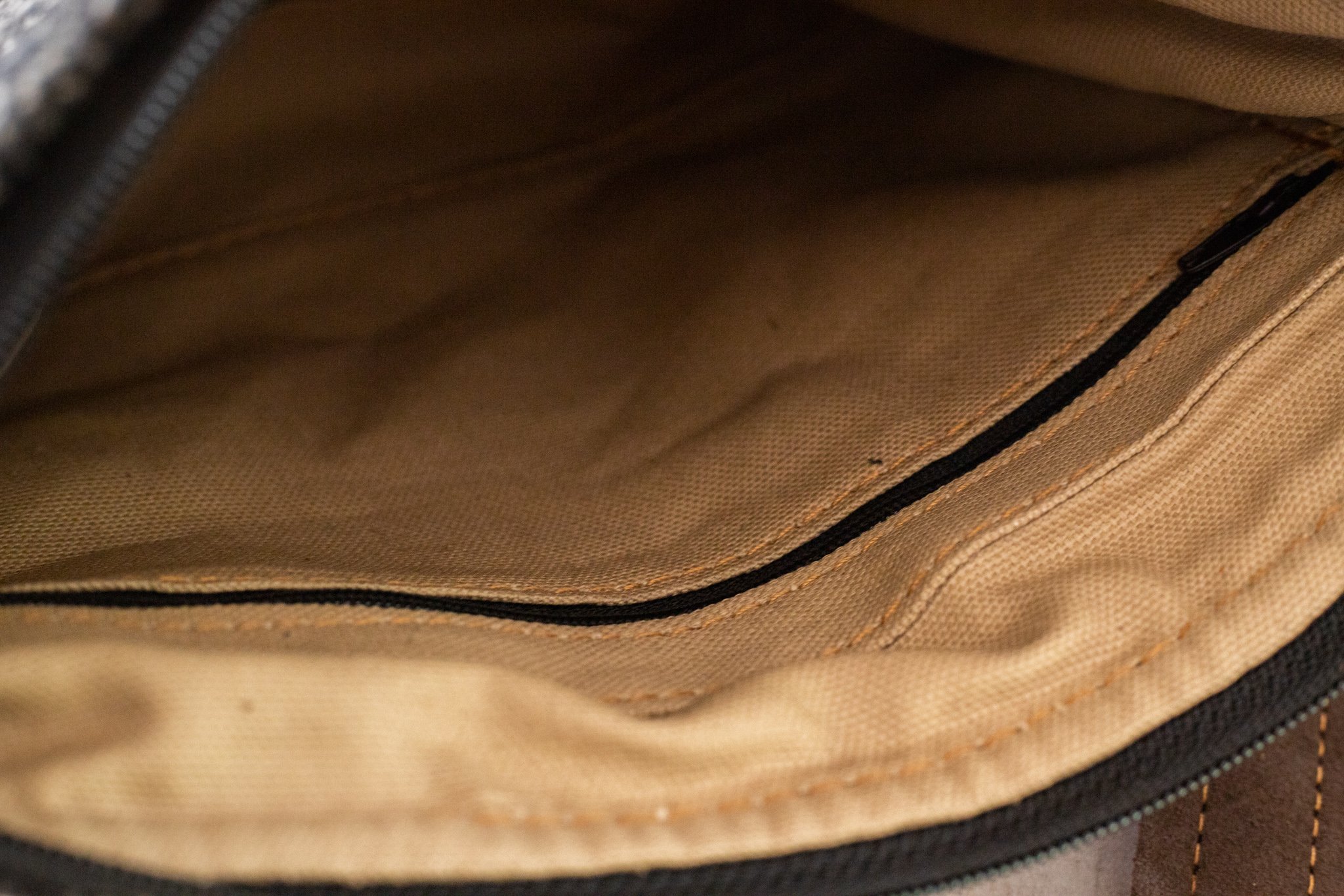 HIP BAG  SLING BAG IN PUEBLO DWELLING + BLACK WAXED LEATHER