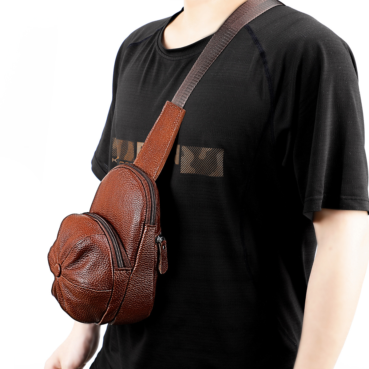 Cowhide One-Shoulder Crossbody Bag