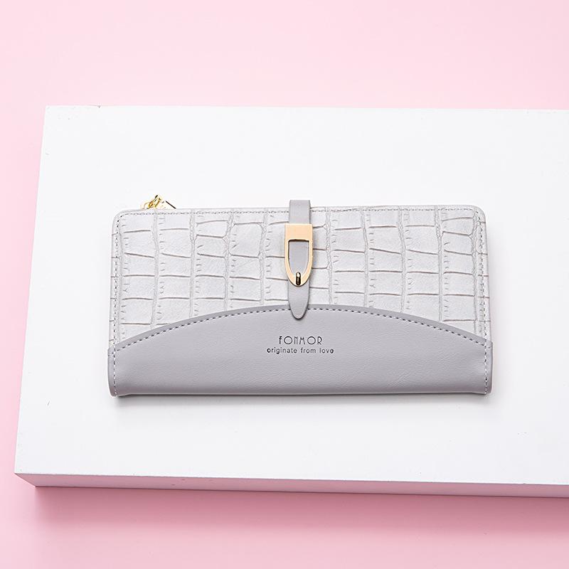 Fashion Wallet Long Girls New Stone Zipper Carry Wallet Card Bag