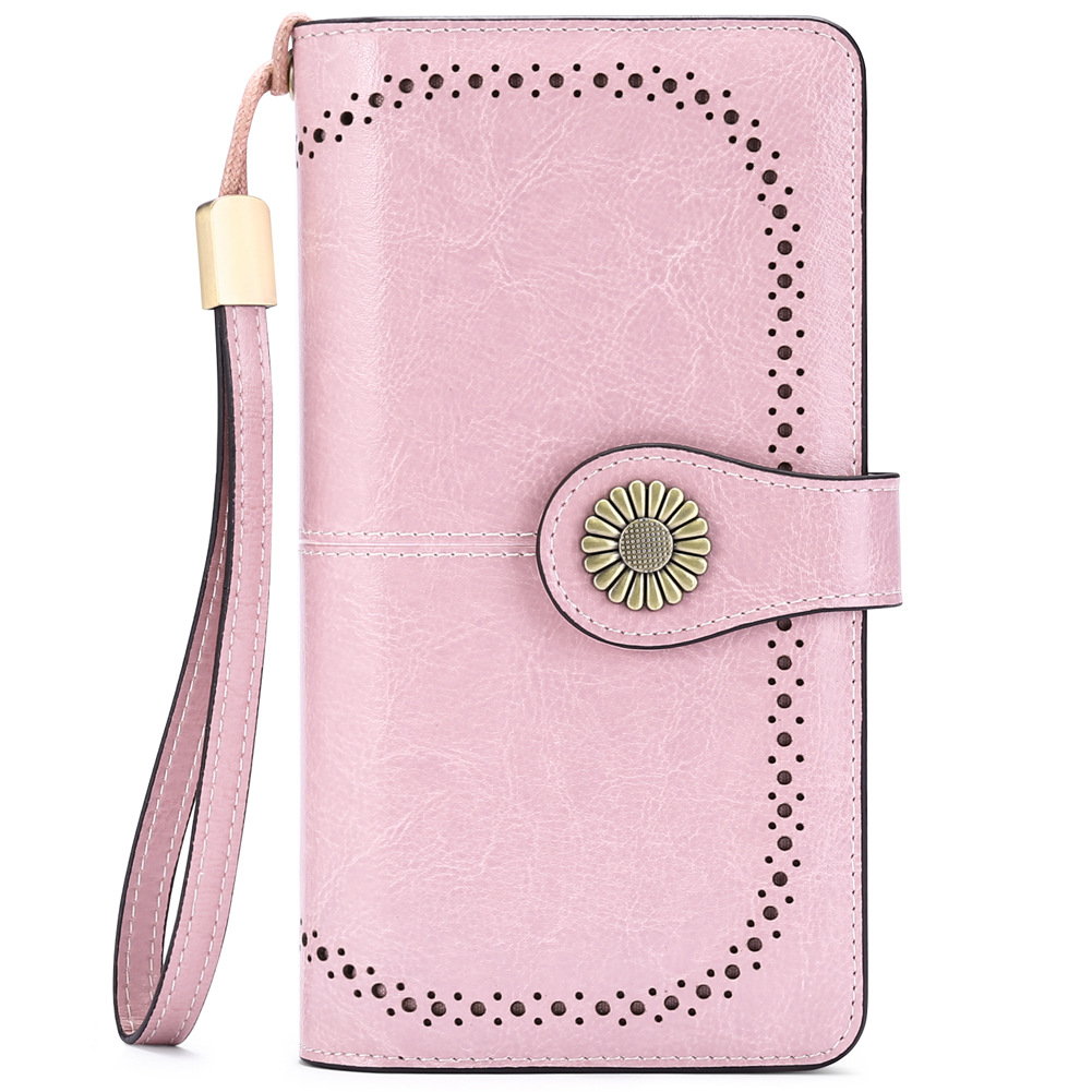 Long Zip Leather Ladies Wallet