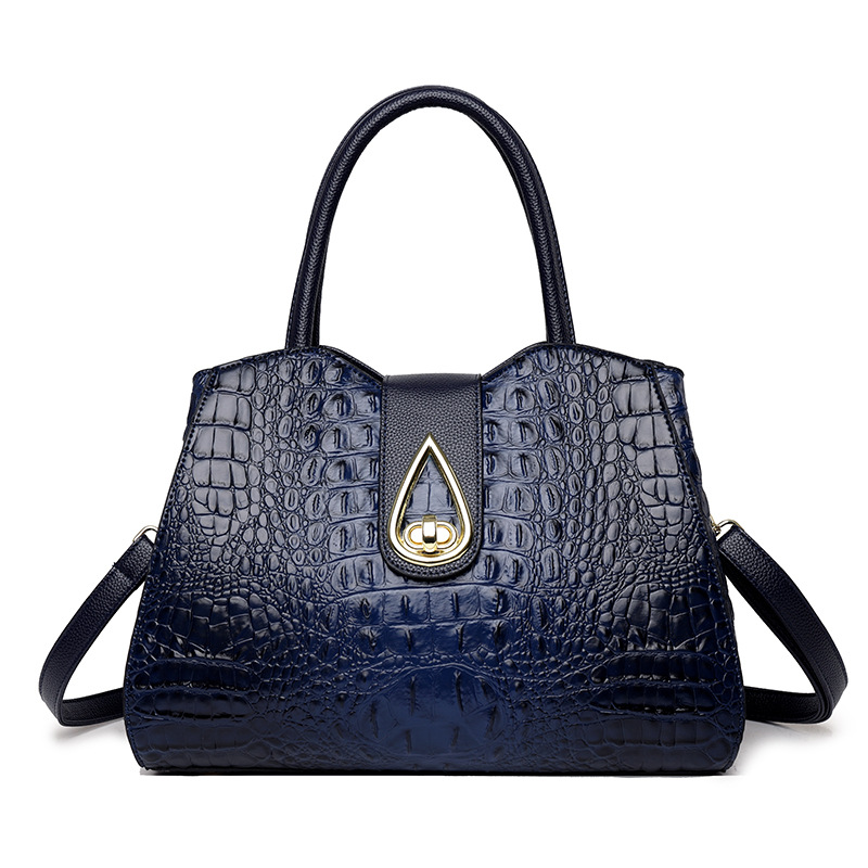 Crocodile Embossed Fashion Simple Middle-aged Mother Portable Shoulder Bag