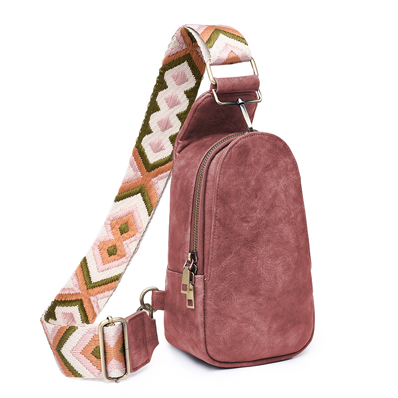 Women PU Leather Sling Bag Small Crossbody Sling Backpack