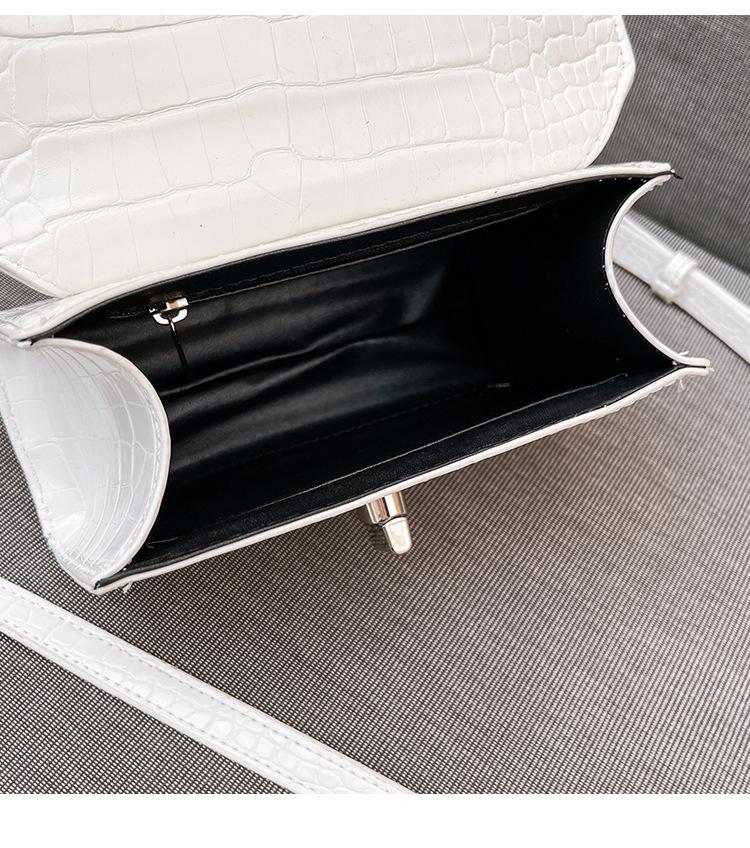 Retro Simple Small Square Bag Casual Handbag Stone Pattern Fashion Foreign Style Shoulder Messenger Bag Ladies Bag