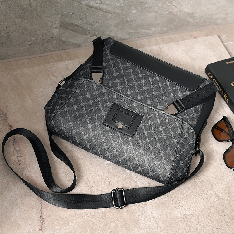 Large Capacity Tide Brand High Quality Men's Commuter Single Shoulder Crossbody Bag