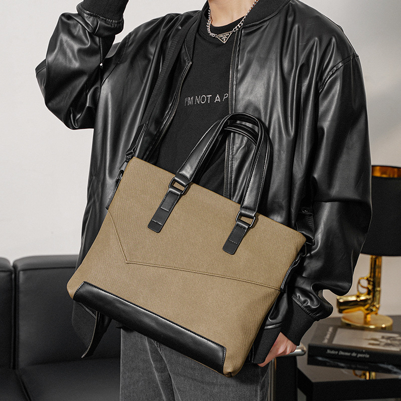 Large Capacity Men's Casual Light Business Travel Documents Diagonal Briefcase