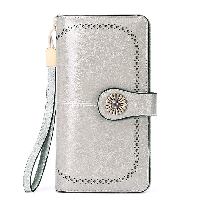Long Zip Leather Ladies Wallet